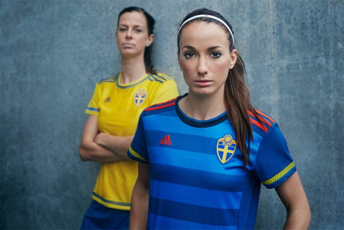 Camisas oficia da seleção da Suécia para a FIFA WWC 2015 (Adidas)