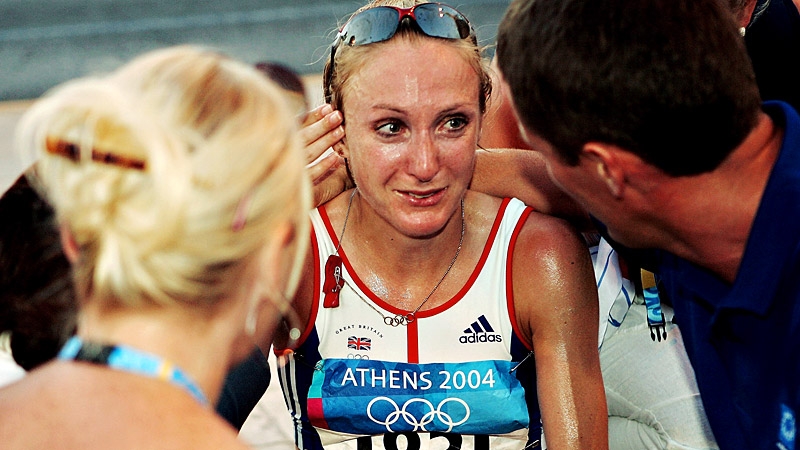 Paula Radcliffe nas Olimpiadas de Atenas em 2004