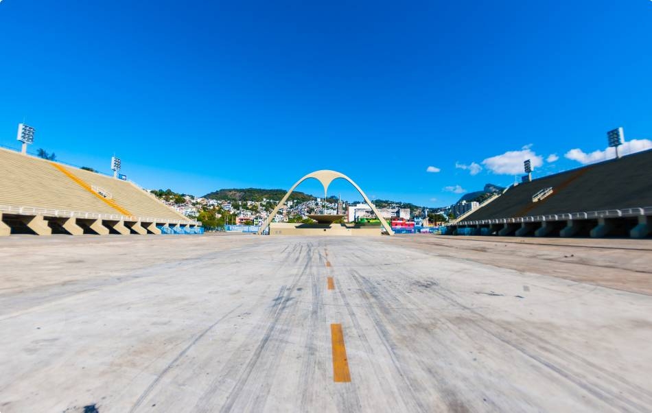 A chegada da maratona será dentro do Sambódromo (Foto: Rio 2016/Alex Ferro)