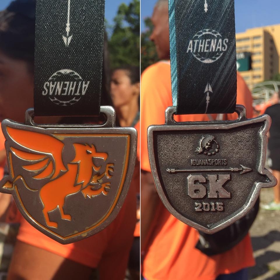 A medalha para quem completou os 6k